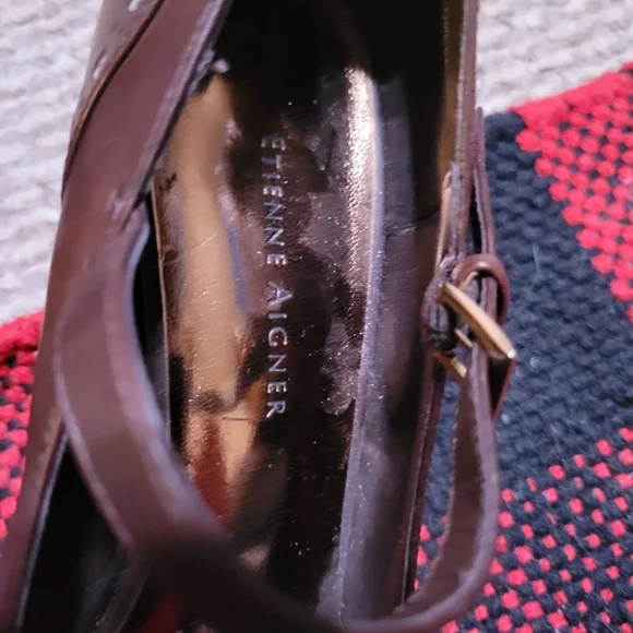 Etienne Aigner Nadine strap retro look heel size 7M - Picture 2 of 10